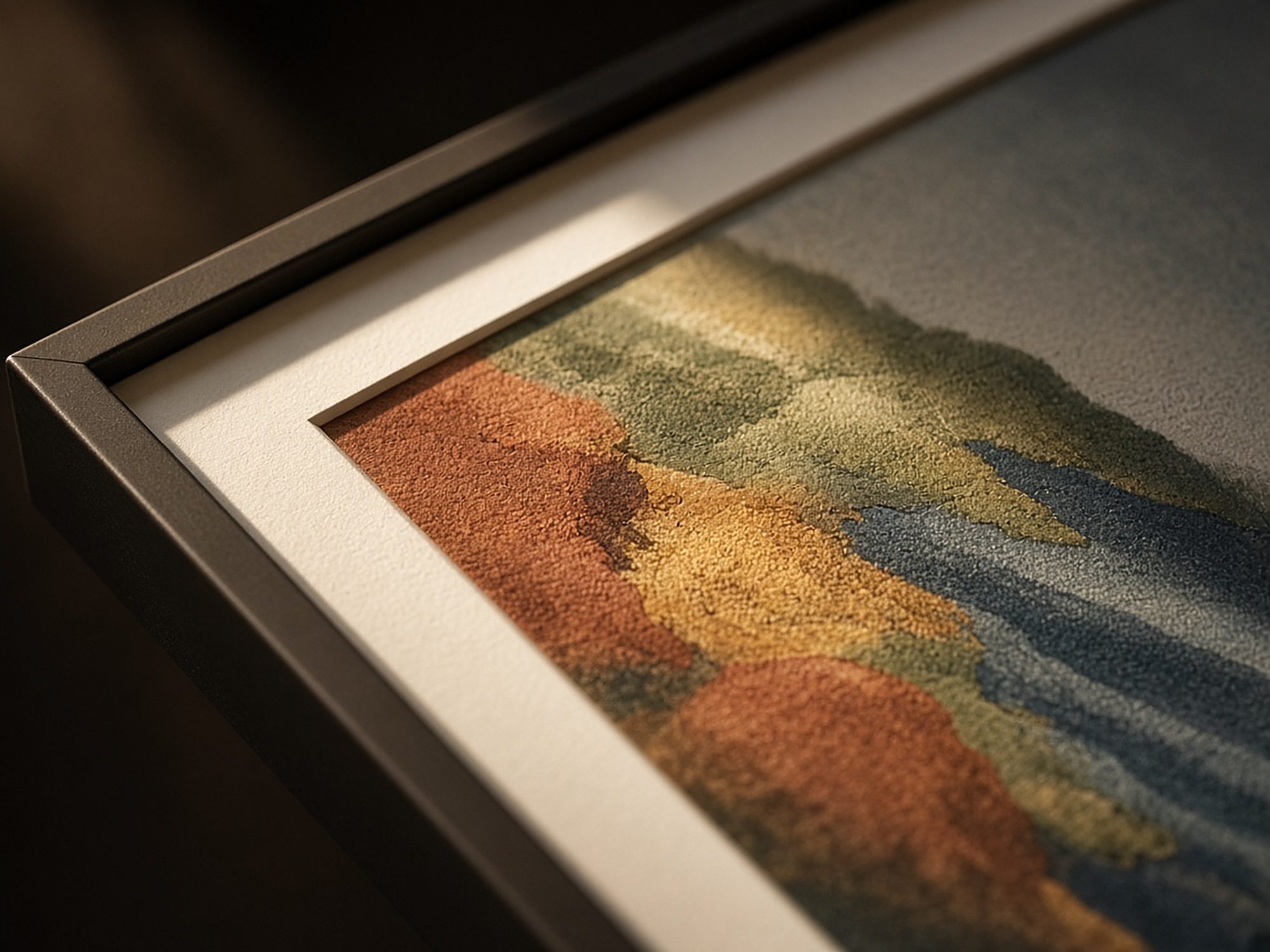 Close-up of the eFrame display: matte, paper-like color ink